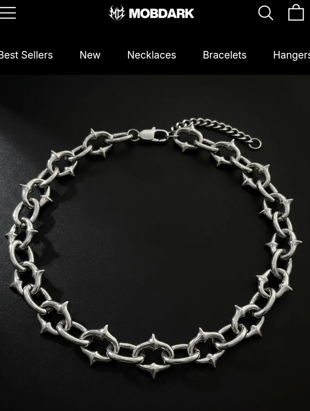 Mob dark Stainless Steel Berserk + Slash Necklace Chain